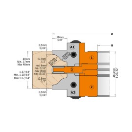 CMT Multi Profile Cope & Pattern Insert Shaper Cutter System 694.015